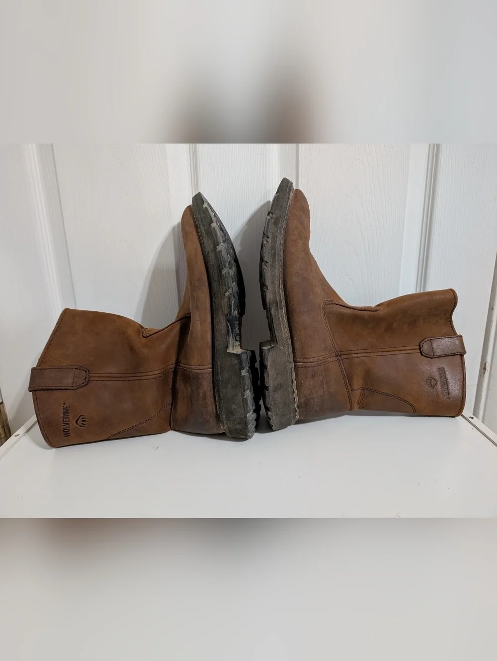 Wolverine Mens Boots Brown Wellington Leather Waterproof Size 12 EW Extra Wide